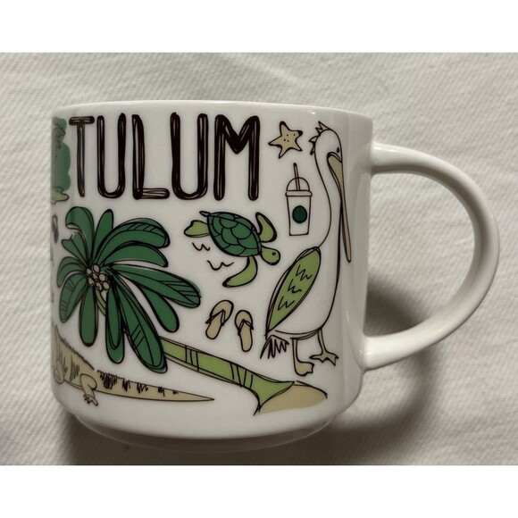 Starbucks Tulum Been There Series Mug 14 Oz Coffee Cup Tropical Design 2021 - Picture 1 of 6